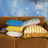 60l X 50w Wovenrecycled Cotton Blend Throw W Fringe