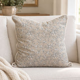 16 NAT. FLORAL PILLOW