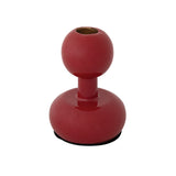 Enameled Metal Taper Holder, Red