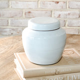 7.3 White Ginger Jar With Lid