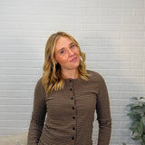 Striped Button Up Top