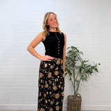 Floral Slip On Skirt