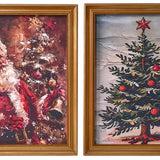 Wd Santa/Tree Pic Wall 2 Asst