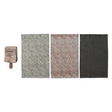 S/4 (3) Cotton Stonewashed Tea Towels & Mangowood Serving Board