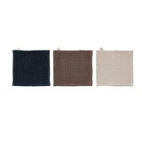 S/4 10-1/2cotton Dishcloths & Mango Wood Serving Board