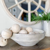 14.5" Gray Wash Ceramic Bowl