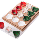 Cer Cmas Shape Ramekin 3 Asst/tray 12