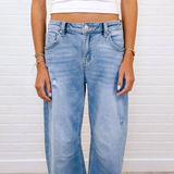 Slouchy Crop Barrel Jeans