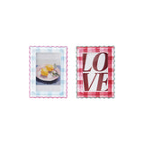 7-1/2h Mdf Framedscalloped Photo Frame Wplaid Pattern,2 Colors