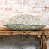16 Reversible Green Floral Pillow