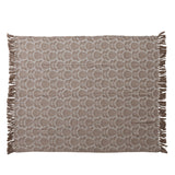 Woven Recycled Cotton Blend Throw W Floral Pattern & Fringe