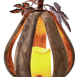 Sm Tall Wd Ribbed Pumpkin