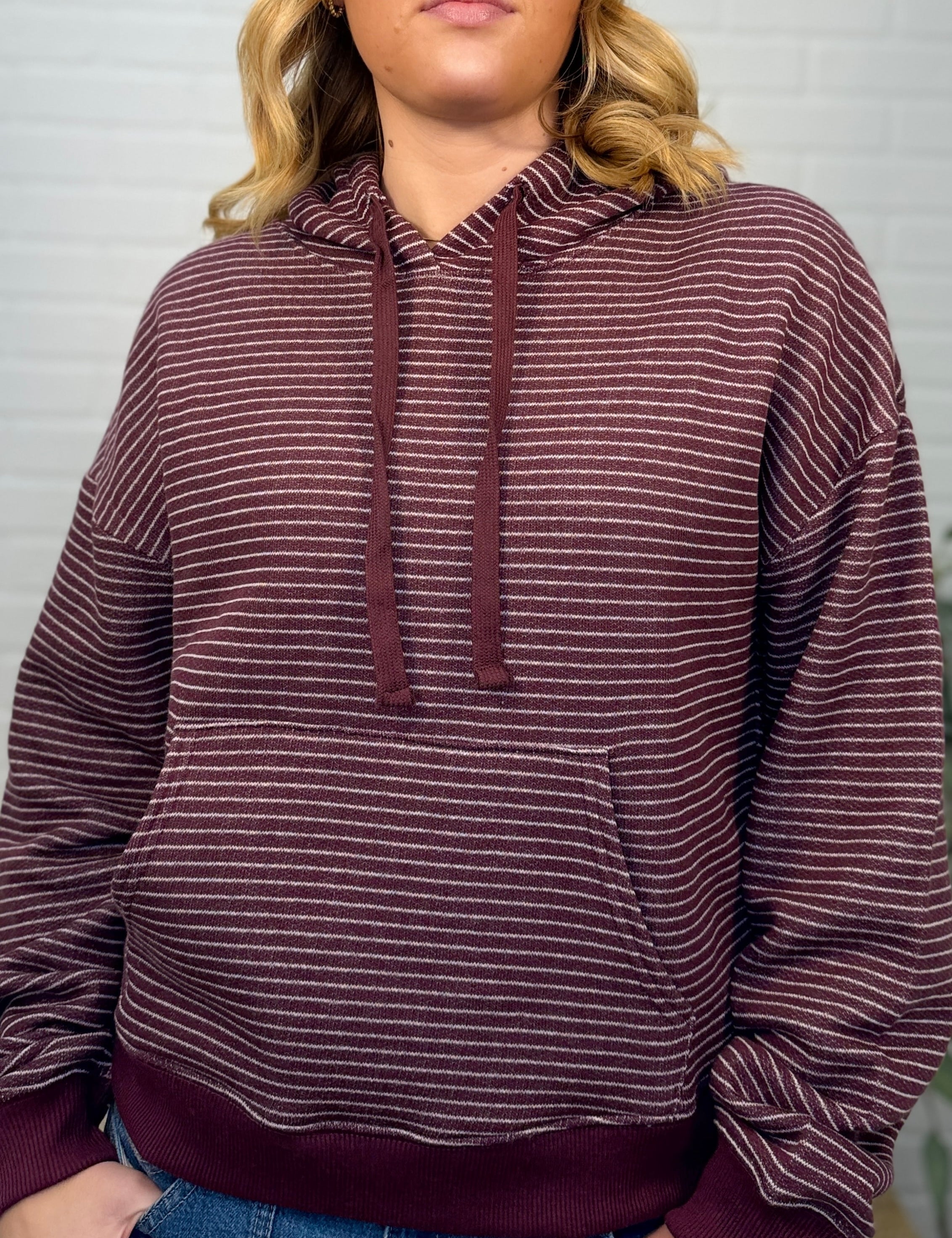 Striped French Terry Hoodie