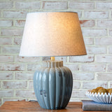 18 Grey Distressed Table Lamp