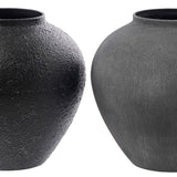 Mtl Rustic Round Vase 2 Asst