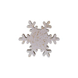 8-3/4 Round X 1-1/4d Mango Wood Snowflake W Gold Foil