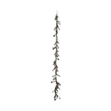 72"l Pe Garland Tinsel W Ball Ornaments Antique Silver