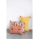 26l X 16w Cotton Print Pillow W Tassels