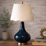 22.5 Dk. Blue Glass Table Lamp