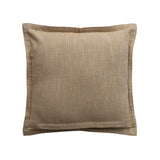 Woven Cotton Pillow W Striped Flange Edge, Yellow