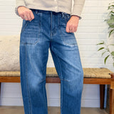 Low Rise Barrel, With Double Patch F/pockets - 79% Cotton 20% Lyocell 1%