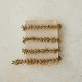 72l Plastic Garland Box Wood Gold W Glitter
