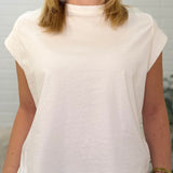 Sleeveless Round Neck Garment Dye Tshirt