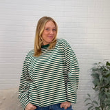 Oversized Stripe Long Sleeve Top