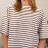 Oversized Stripe Boyfriend Tee