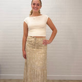 Floral Tiered Maxi Skirt