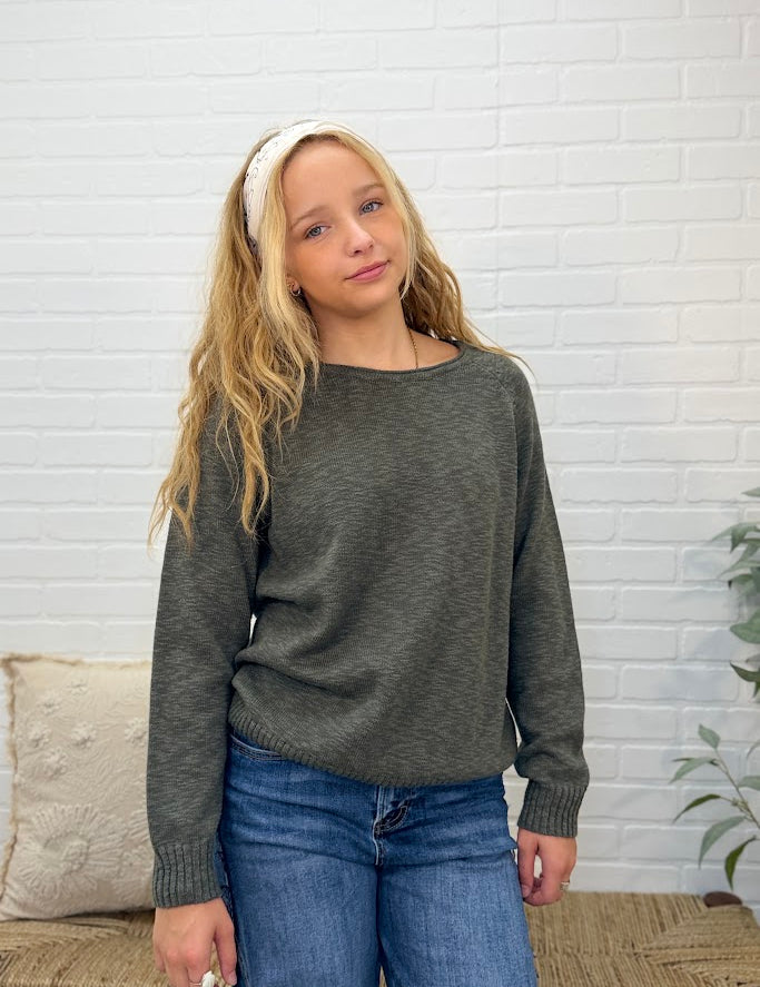 Classic Cut Cotton L/s Sweater Top