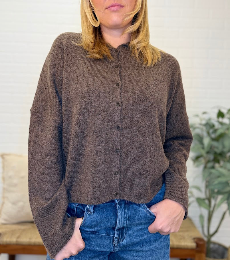 Lightweight Button Down Knit Cardigan