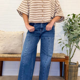 Mid Rise Wide Leg
