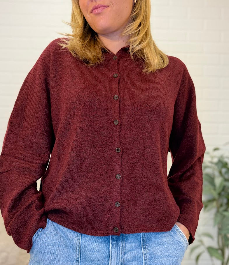 Lightweight Button Down Knit Cardigan
