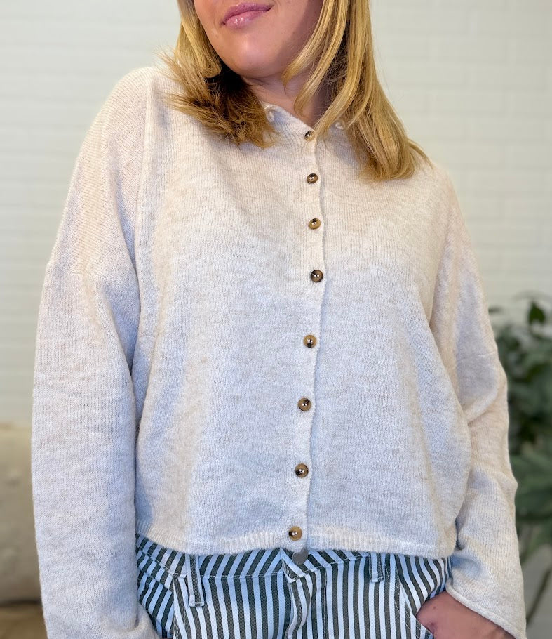 Lightweight Button Down Knit Cardigan