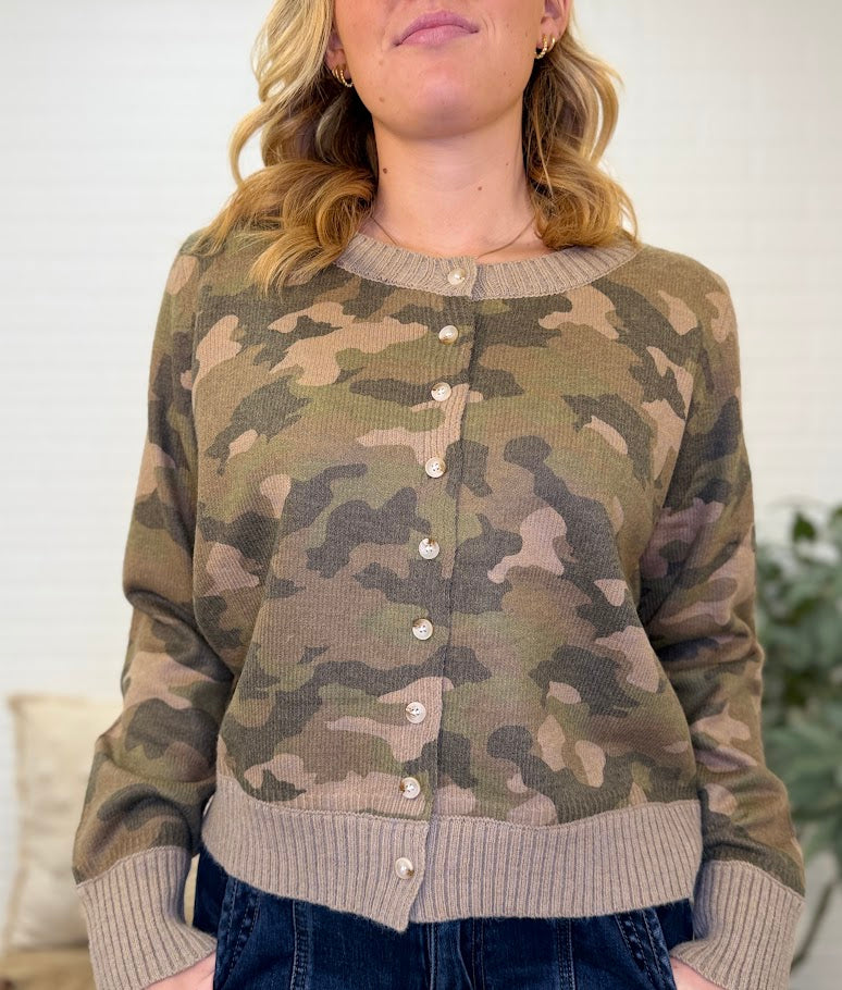 Camo Out Stitches Cardigan