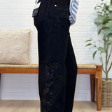 High Rise Low Curve Barrel With Embroidery
