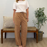 Mineral Washed Wide Leg Casual Comfy Pants