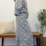 Polka Dot Print Elastic Waist Pants