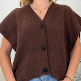 Sleeveless Button Vest
