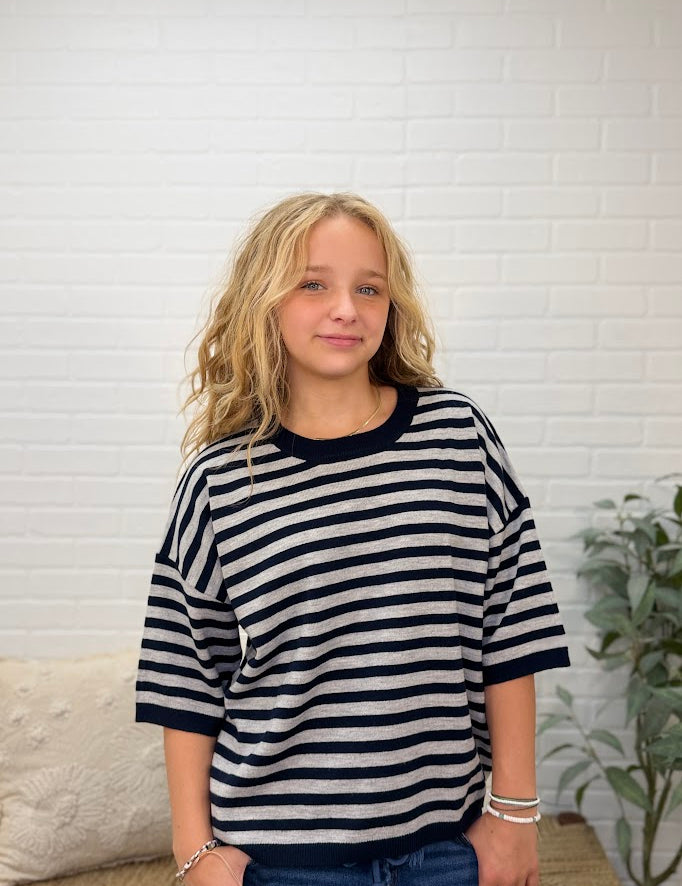 Striped Crew Neck Sweater