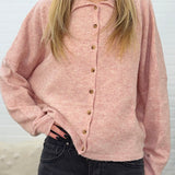 Button-up Collared Sweater Top