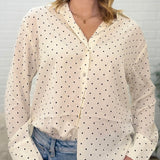Button-up Polka Dot Shirt