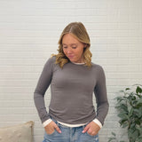 Layered Effect Long Sleeve Top