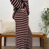 Striped Wide-leg Knit Pants