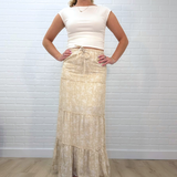 Floral Tiered Maxi Skirt