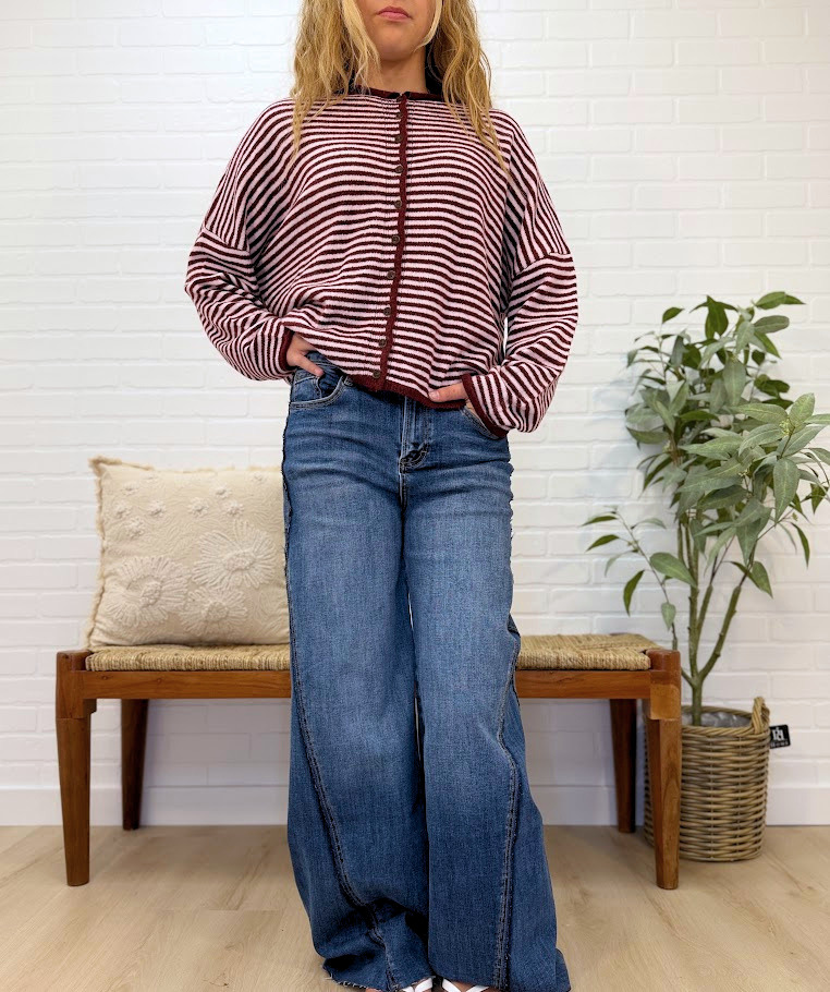 High Rise Wide Leg W/ Seamed Panels