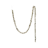 72l Plastic Garland Box Wood Gold W Glitter
