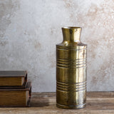 9 BURNT CHAMPAGNE ALUM VASE