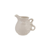 Stoneware Pitcher W Bow Shaped Handle White